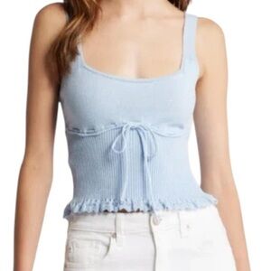 Mango Lovi Sweater Tank in Pastel Blue‎